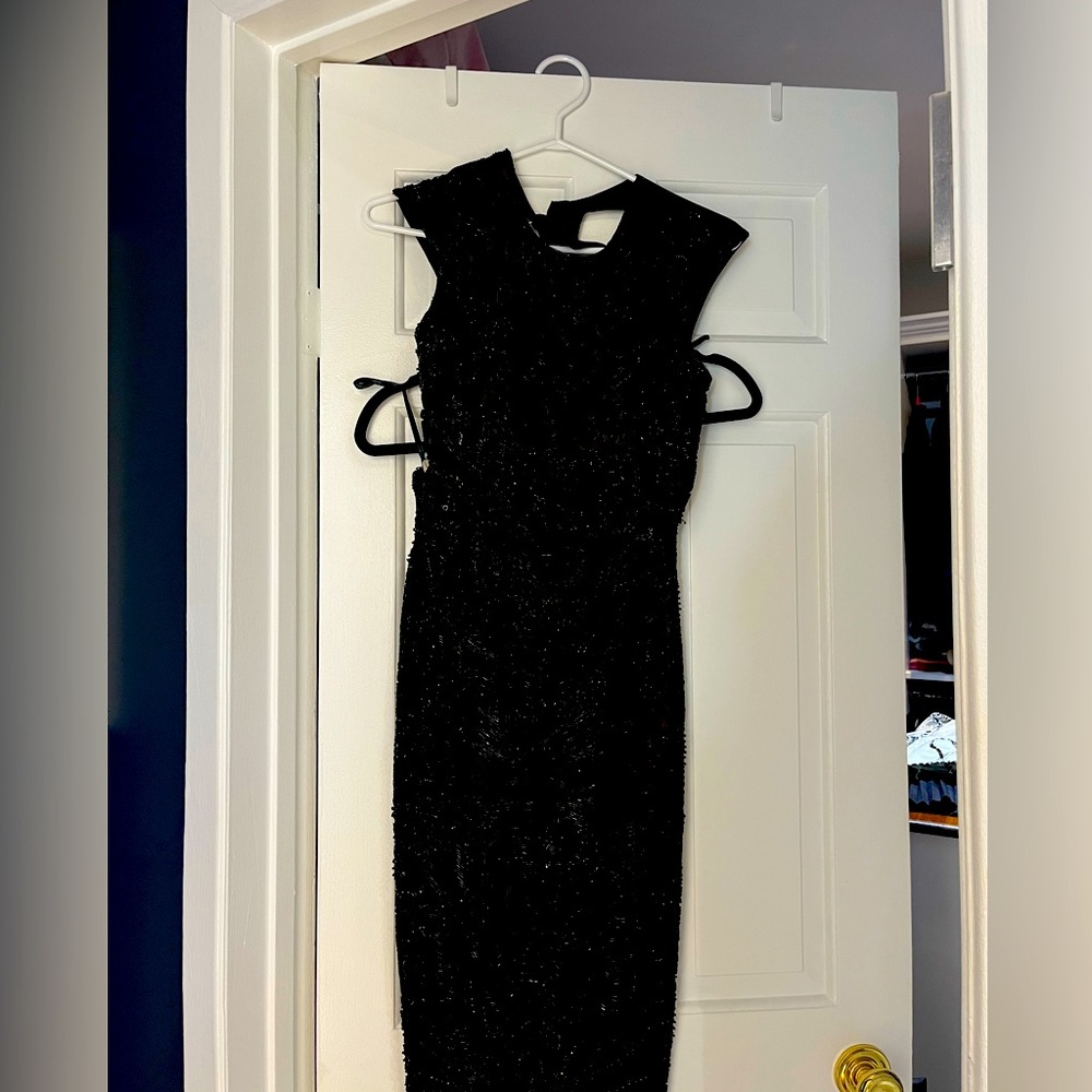 Beautiful black beaded top with matching skirt
